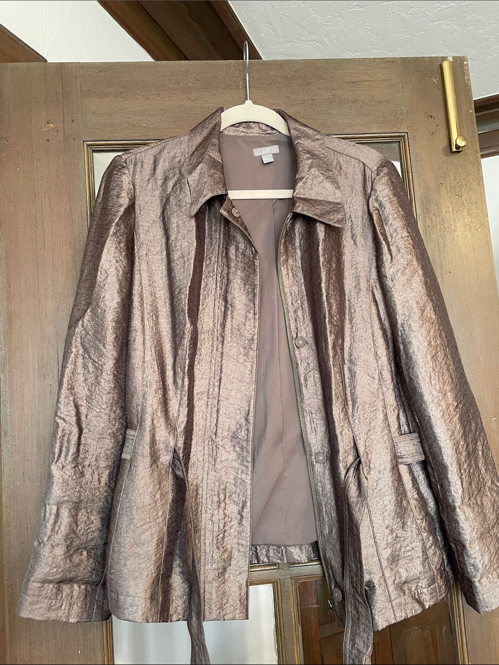 Metallic Women's Jacket - Elegant Lightweight Coat
